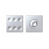 Комплект выключателя 6-кл. сенсорн. + регулятор KNX; RJ12 алюм. Simon82 Sense 8400671-093
