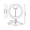 Светильник светодиодный настольный Ring 14Вт 3000-6500К 700лм 5В с USB-разъемом кольцевой черн. GAUS