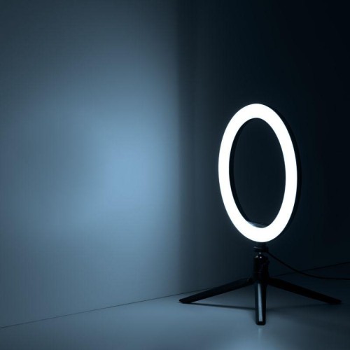 Светильник светодиодный настольный Ring 14Вт 3000-6500К 700лм 5В с USB-разъемом кольцевой черн. GAUS