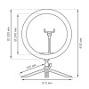 Светильник светодиодный настольный Ring 15Вт 3000-6500К 800лм 5В с USB-разъемом кольцевой черн. GAUS