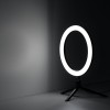Светильник светодиодный настольный Ring 15Вт 3000-6500К 800лм 5В с USB-разъемом кольцевой черн. GAUS