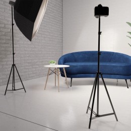 Тренога напольная Ring для установки кольцевого светильника 70х680мм/740х2080мм черн. GAUSS RL100