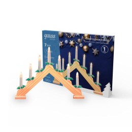 Светильник светодиодный Holiday Новогодняя горка 7х0.1Вт тепл. IP20 элементы питания в компл. GAUSS