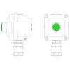 Пост управления взрывонепроницаемый из алюм. LCSD-01-B-MB-L1G(220)x1-PBMB-KAEPM2MHK-20 DKC LCSD21000