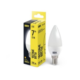 Лампа светодиодная ECO C35 7Вт свеча 3000К E14 230В IEK LLE-C35-7-230-30-E14