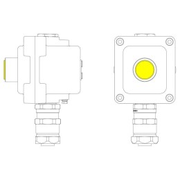 Пост управления взрывонепроницаемый из алюм. LCSD-01-B-MC-L1Y(220)x1-PCMB-KAEPM3MHK-26 DKC LCSD21000