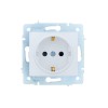 Розетка 1-м СП ASTI 16А IP20 с заземл. защ. шторки термопласт механизм бел. LEZARD 7081-0288-124B