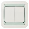 Выключатель 2-кл. СП Mimoza 10А IP20 бел./сер. Makel 12403