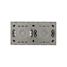 Блок выключатель 1-клав. и розетка 1-местн с заземл. LETO платина горизонталь LEZARD 752-3500-170BAP