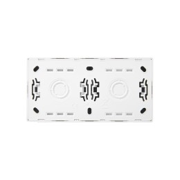 Блок выключатель 1-клав. проходной и розетка 1-местн с заземл. LETO бел. горизонталь LEZARD 752-0200