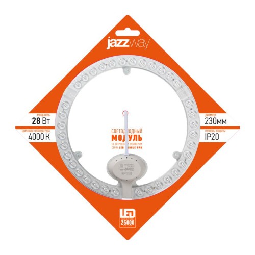 Модуль светодиодный с драйвером PPB Module 28Вт 4000К D230мм IP20 крепление магнит JazzWay 5048232