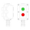 Пост управления взрывонепроницаемый из алюм. LCSD-02-B-MC-P1G(11)x1-P1R(11)x1-PCMB-KA3MHK DKC LCSD21