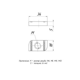 Гайка STRUT М10 HDZ EKF stgM10-HDZ