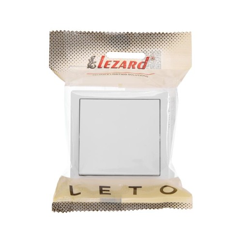 Выключатель 1-клав. LETO бел. LEZARD 752-0200-100