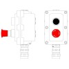 Пост управления взрывонепроницаемый из алюм. LCSD-02-B-MC-P1B(11)x1-P6E(11)x1-PCMB-KA3MHK DKC LCSD21