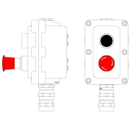 Пост управления взрывонепроницаемый из алюм. LCSD-02-B-MC-P1B(11)x1-P6E(11)x1-PCMB-KA3MHK DKC LCSD21