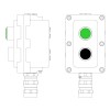 Пост управления взрывонепроницаемый из алюм. LCSD-02-B-MC-L1G(220)x1-P1B(11)x1-PCMB-KA3MHK DKC LCSD2
