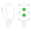 Пост управления взрывонепроницаемый из алюм. LCSD-02-B-MC-L1G(220)x1-P1G(11)x1-PCMB-KA3MHK DKC LCSD2