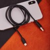 Кабель USB-A-Lightning для Apple 1А 1м ПВХ черн. Rexant 18-1122