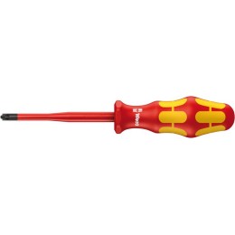 Отвертка диэлектрическая PlusMinus 165 iS PZ/S VDE (1х80мм) Wera WE-006465