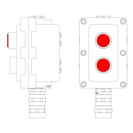 Пост управления взрывонепроницаемый из алюм. LCSD-02-B-MB-L1R(220)x1-P1R(11)x1-PBMB-KA2MHK DKC LCSD2