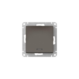 Выключатель 1-кл. AtlasDesign (сх. 1а) 10AX с подсветкой быстрозажим. клем. механизм мокко SE ATN000