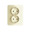 Розетка 2-м СП Classic 16А IP20 с заземл. крем. POWERMAN 1156522
