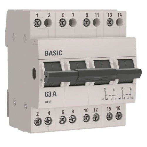 Переключатель трехпозиционный 4п 63А Basic EKF tps-4-63