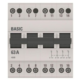 Переключатель трехпозиционный 4п 63А Basic EKF tps-4-63
