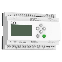 Модуль ЦПУ ПЛК 430 4 DI 12 UI (0-10В/DI) 8 RO 2 AO (1шт 0-10В и 1шт 0-20мА) 24В DC с Ethernet портом