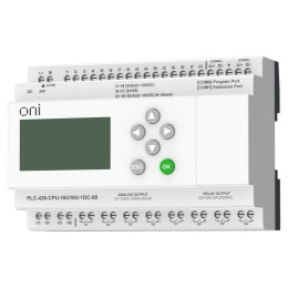 Модуль ЦПУ ПЛК 430 4 DI 12 UI (0-10В/DI) 8 RO 2 AO (1шт 0-10В и 1шт 0-20мА) 24В DC с Ethernet портом
