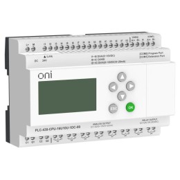 Модуль ЦПУ ПЛК 430 4 DI 12 UI (0-10В/DI) 8 RO 2 AO (1шт 0-10В и 1шт 0-20мА) 24В DC с Ethernet портом
