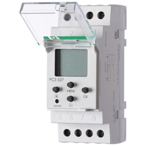 Реле времени астрономическое PCZ-527 2х16А 24-264В AC/DC 2 переключ. контакта IP20 2 канала монтаж н