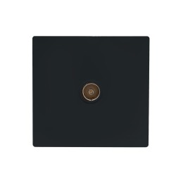 Розетка 1-мест. TV LETO проходная черн. бархат LEZARD 752-4200-129