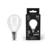 Лампа светодиодная филаментная Black Filament 5Вт P45 шар матовая 4100К нейтр. бел. E14 450лм GAUSS