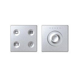 Комплект выключателя 4-кл. сенсорн. + регулятор Т3 LON; RJ12 алюм. Simon82 Sense 8000655-093