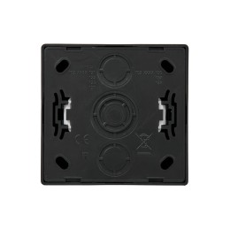 Розетка 1-мест. с заземл. с крышкой LETO ПБТ черн. бархат LEZARD 752-4200-123B