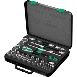 Набор 1/2дюйм головок и 5/16дюйм бит с трещоткой 8100 SC 2 Zyklop Speed 37 предметов Wera WE-003645
