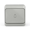 Кнопка звонка ОП Nix 10А IP54 250В сер. TOKOV ELECTRIC TKE-NX-DB-C06-IP54
