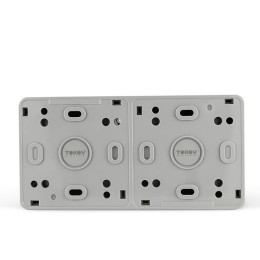 Блок ОП Nix (розетка 16А 250В с заземл. + 1-кл. выкл. 10А) IP54 сер. TOKOV ELECTRIC TKE-NX-V1RZ-C06T