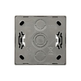 Розетка 1-мест. с заземл. с крышкой LETO ПБТ платина LEZARD 752-3500-123B