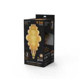 Лампа светодиодная филаментная Black Filament 8.5Вт Honeycomb золотая 2000К тепл. бел. E27 660лм GAU