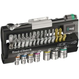 Набор бит и головок с трещоткой Tool-Check 1 SB 38 предметов Wera WE-073220