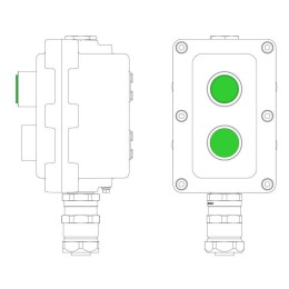 Пост управления взрывонепроницаемый из алюм. LCSD-02-B-MC-L1G(220)x1-P1G(11)x1-PCMB-KAEPM3MHK-26 DKC
