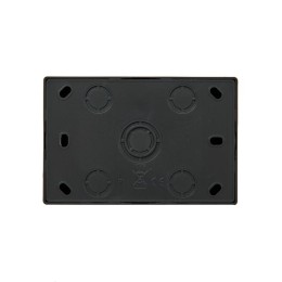 Розетка 2-мест. с заземл. LETO закрытый корпус ПБТ черн. бархат LEZARD 752-4200-127B