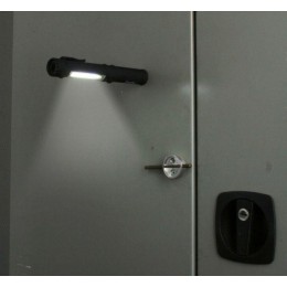 Фонарь-ручка LED51521 COB LED + 1Вт LED 3хR03 магнит клипса пластик. черн. (блист.) Camelion 13361