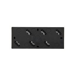 Розетка 3-мест. с заземл. LETO закрытый корпус ПБТ черн. бархат LEZARD 752-4200-127BUP