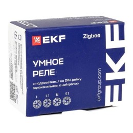 Реле умное в подрозетник 1-канальное Zigbee Connect Select с нейтралью EKF ssh-1g-zb