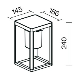 Светильник Shatter 2Вт 3000К IP54 бра настен. Maytoni OSL457WL-L2GF3K
