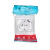 Розетка 1-м СП ASTI 16А IP20 с заземл. с заряд. устройством USB в сборе бел. LEZARD 7081-0202-181